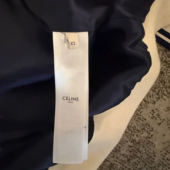 Celine Navy and Cream Bomber Jacket - Picture 5 of 7